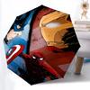 1 pièce Parapluie Pliant Automatique Super-Héros, Plastique et Fer Durables, Léger pour l'Usage Quotidien en Extérieur 012