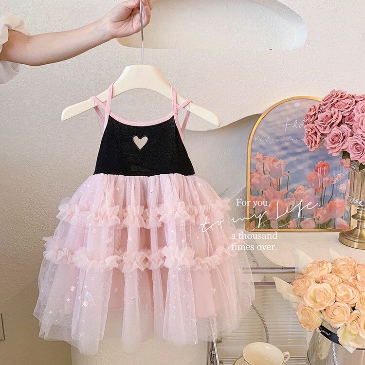 Summer Girls' Children's Korean Suspender Dress Baby Girl's Puffy Dress Princess Dress