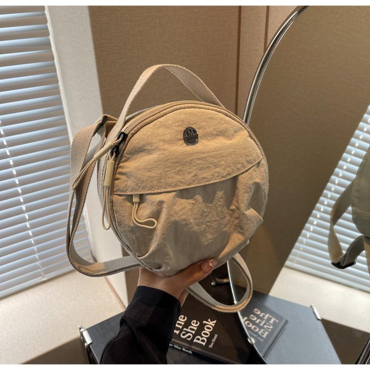 New High-value Foreign-style Durable Small Round Bag Versatile Light Commuting Small Backpack Diagonal Span Shoulder Handbag