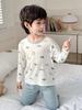 2025 Kids' Spring/Autumn Modal Cartoon Pajama Set: Lightweight & Loose Fit for Boys - Perfect for Home & Air Conditioning.