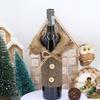 Red Wine Bottle Sleeve Christmas Dinner Table Decorative Bottle Cover For Family Gathering Festival Event Setting