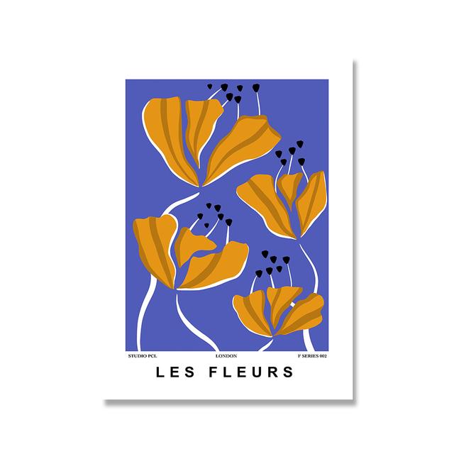 Abstract Flower Vintage Minimalist Wall Art Canvas Painting Nordic Posters And Prints Wall Pictures For Living Room Home Decor