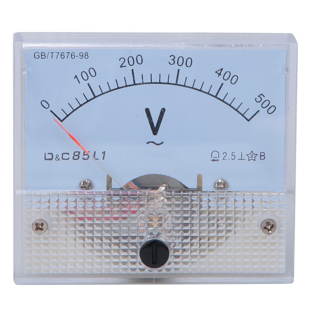 

AC Pointer Voltmeter 0500V Scale Range Voltage Test Meter Detector Panel Meters