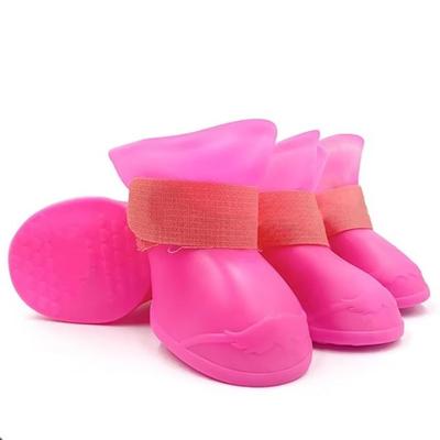 Soft Silicone Pet Rain Shoes Anti-slip Pet Accessories Durable Dog Ankle Boots Dog