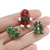 1pcs Glass Gingerbread Man Beads Christmas Tree Spacer Bead for Christmas Decoration DIY Jewelry Making Accessories