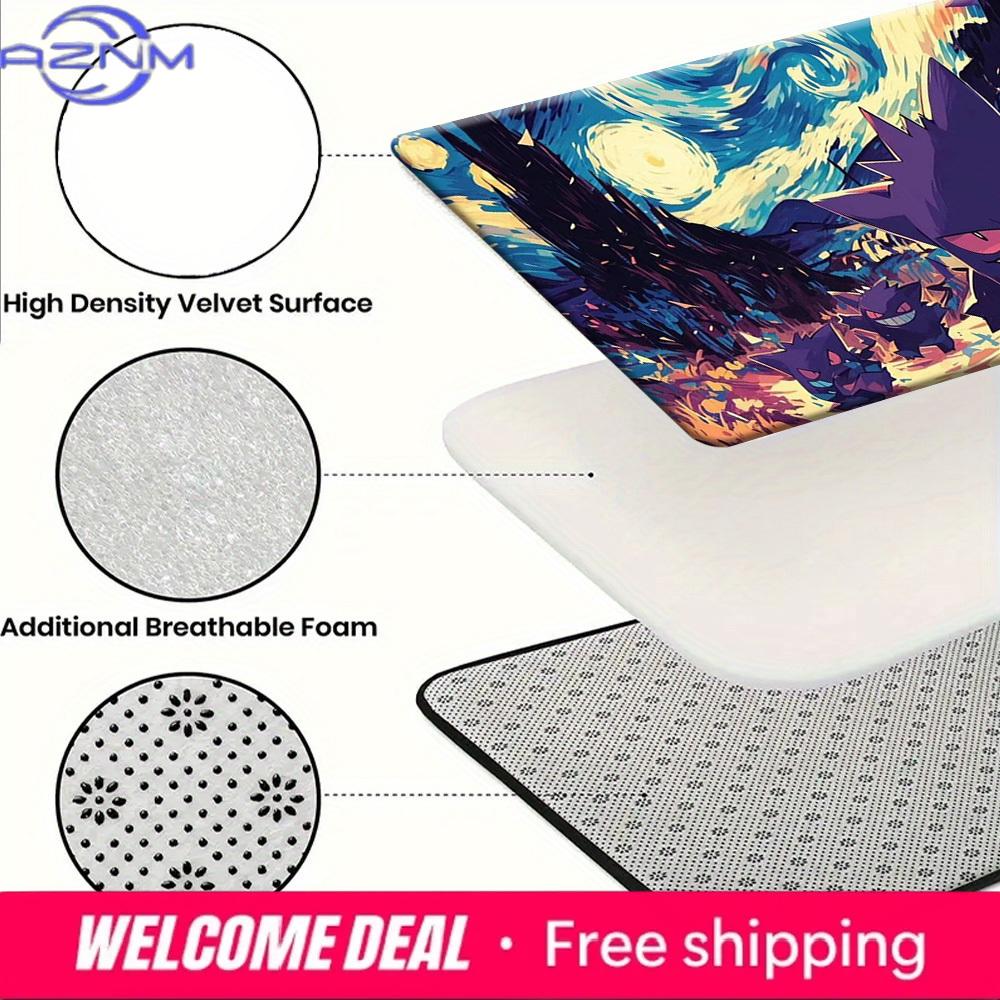 Pokemon Gengar Starry Night Art Print Non-Slip Doormat, Absorbent Floor Mat for Home Decor