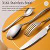 Luxury LFGB Certificated 316L Stainless Steel Cutlery Set 99.9% Anti-bacterial Fork Knife Spoon Flatware Tableware for Banquet