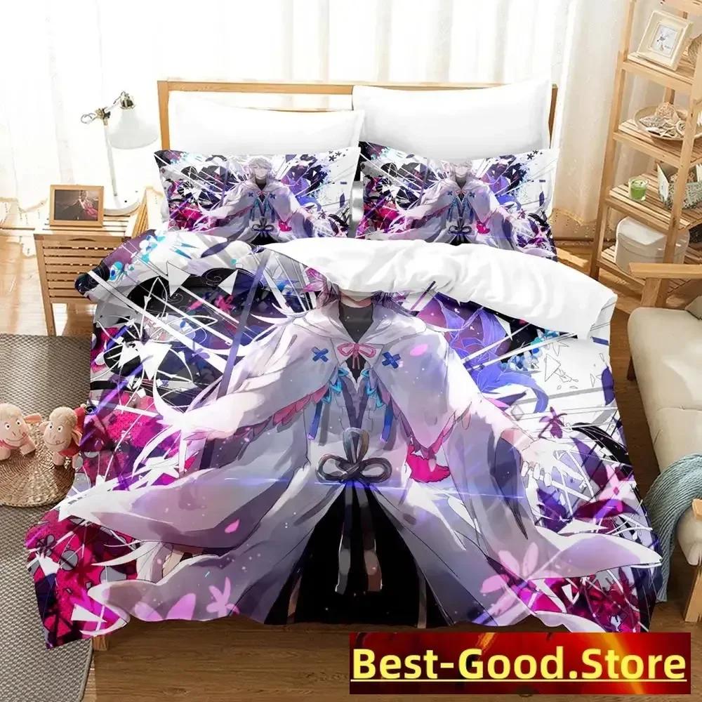 Fate Grand Order, Merlin Bedding Set Printed Bed Set With Pillowcase Duvet Cover Soft Single Double Queen Super King Size