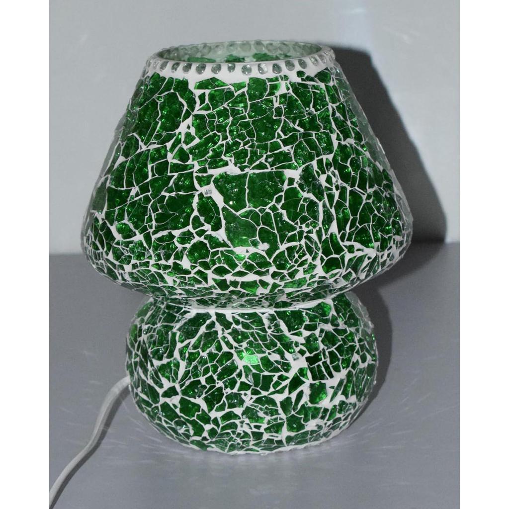 Mushroom Shaped Mosaic Glass Lamp for Home/Office/Festival Decoration (Bulb Not Included) (23 cm)