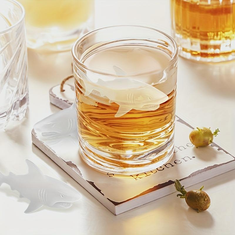 Haj Silikon Isform, en Silikon Non-Stick Bricka med 4 Fack, Är Lämplig för att Göra Iskuber, Choklad- och Kakformar