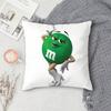 MMMs Chocolate Doublesided Printed Square Pillow Cover Decorative Cushion Cover for Sofa Bedroom Bedside