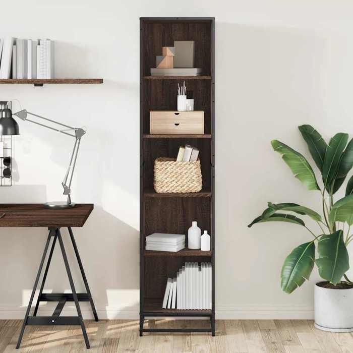 VidaXL Bookcase Brown Oak 40x35x170.5 Cm Engineered Wood, Bookcase, Room Divider, Separator, Cabinet of 849143
