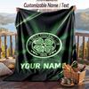 Flannel Blanket Celtic FC Print Custom Name Text Soft Throw for Sofa Bed