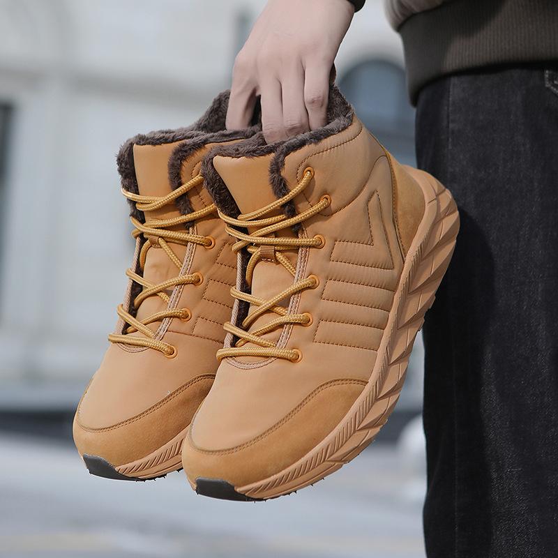 2025 Winter Snow Boots Wear-resistant Non-slip Thickened Warm Velvet Cotton Shoes Outdoor Sports Thick-soled Cold-proof Shoes