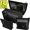 Transparent Mesh Zipper Cosmetic Bag Women Necessary Organizer Fashion Small Large Black Toiletry Bags Makeup Pouch Case
