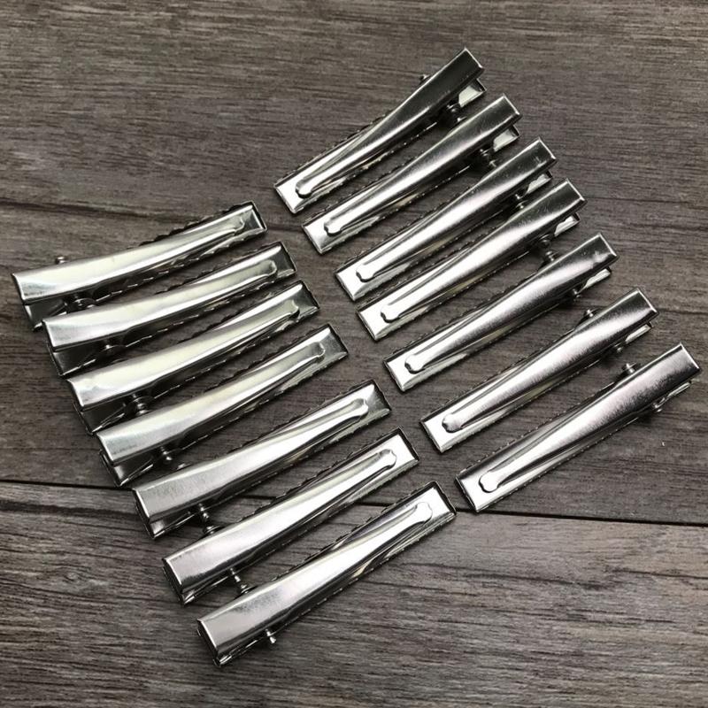 50/100pcs 45/55/65/75mm Metal Hair Alligator Clips Accessories for DIY Jewelry Hairpins Ornament Women Hair Styling Tool