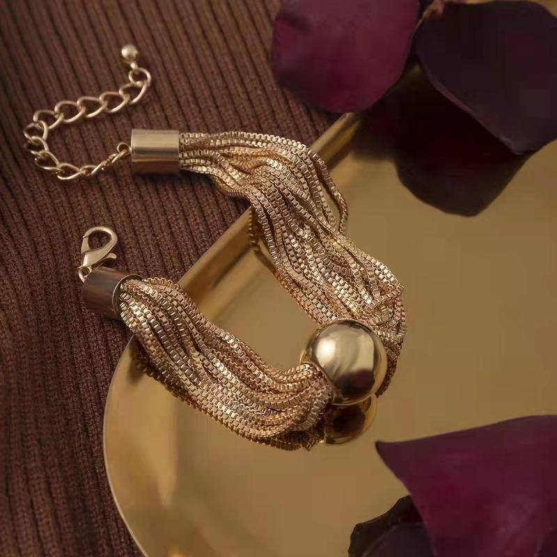 Meier Bracelet - Women's Multi-layer Alloy Chain - Hip Hop Punk Style