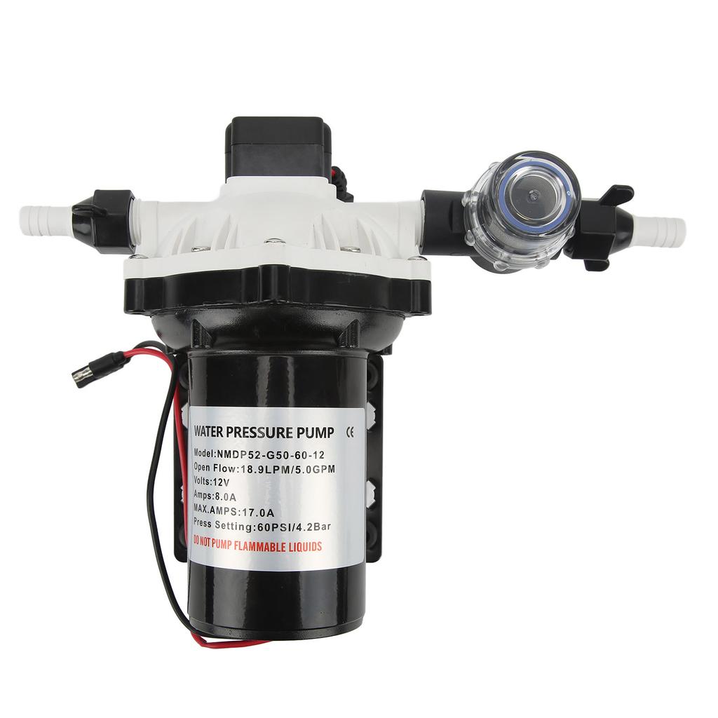 Samozasysająca pompa membranowa 12VDC 18,9LPM 5,0GPM Przepływ znamionowy z bezpiecznikiem 15A do RV Jacht