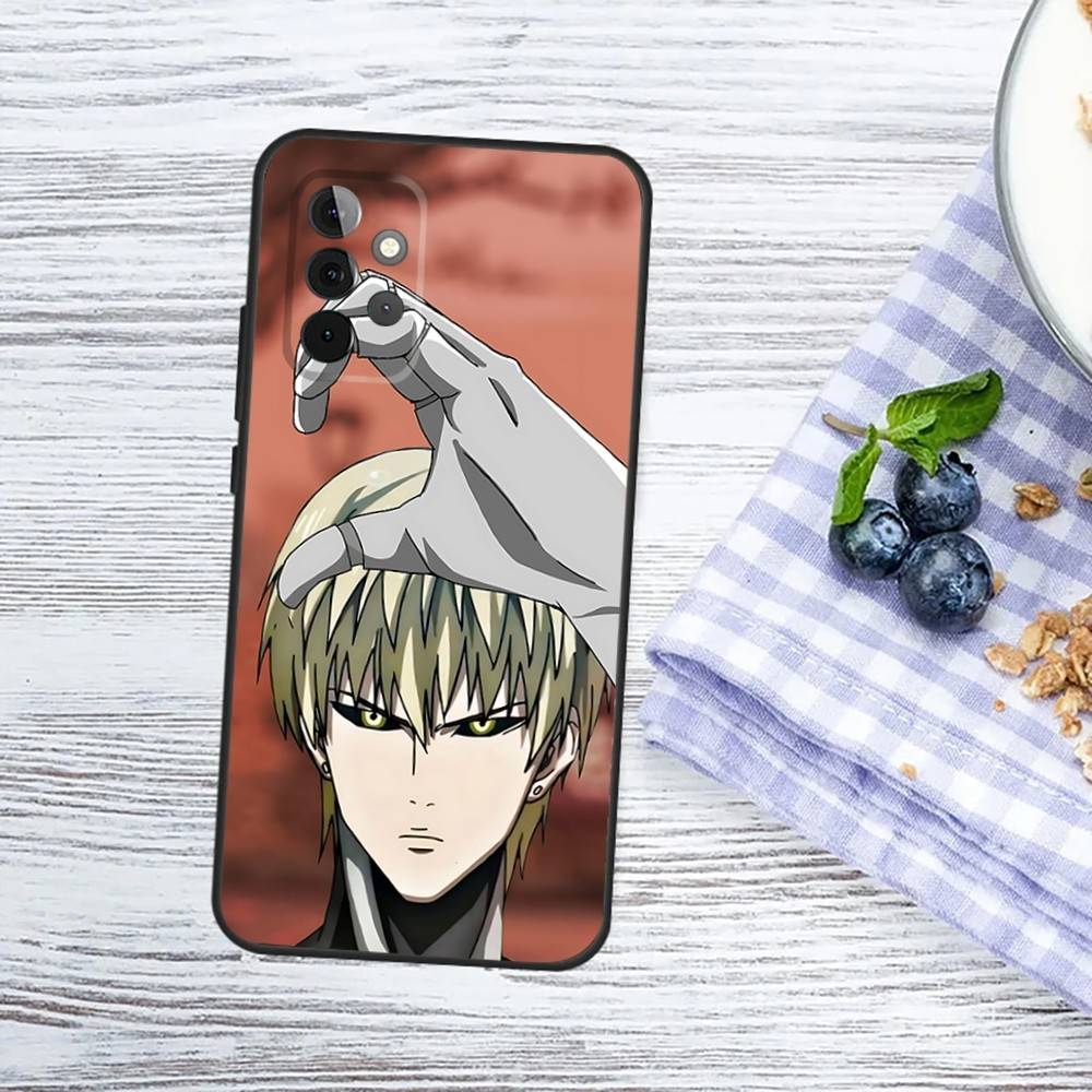 One P-Punch-Man Saitama Phone Case For Samsung Galaxy A13,A21s,A22,A31,A32,A52,A53,A71,A80,A91 Soft Black Phone Cover