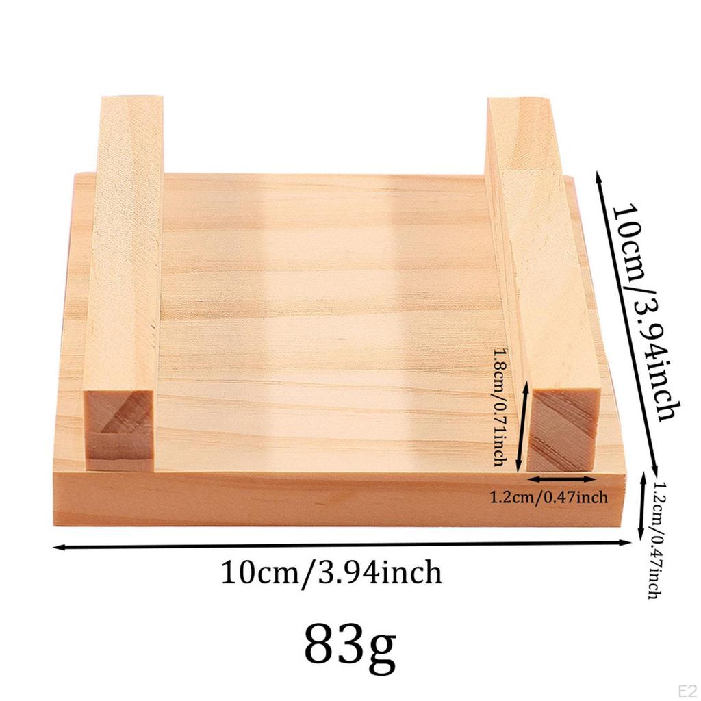 Drewniany stojak ekspozycyjny na stół, postument praktyczny, kwadratowy, dekoracyjna taca toaletowa, na biurko