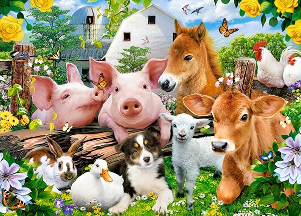 Puzzle 60 Pieces B-066209 Farm Friends