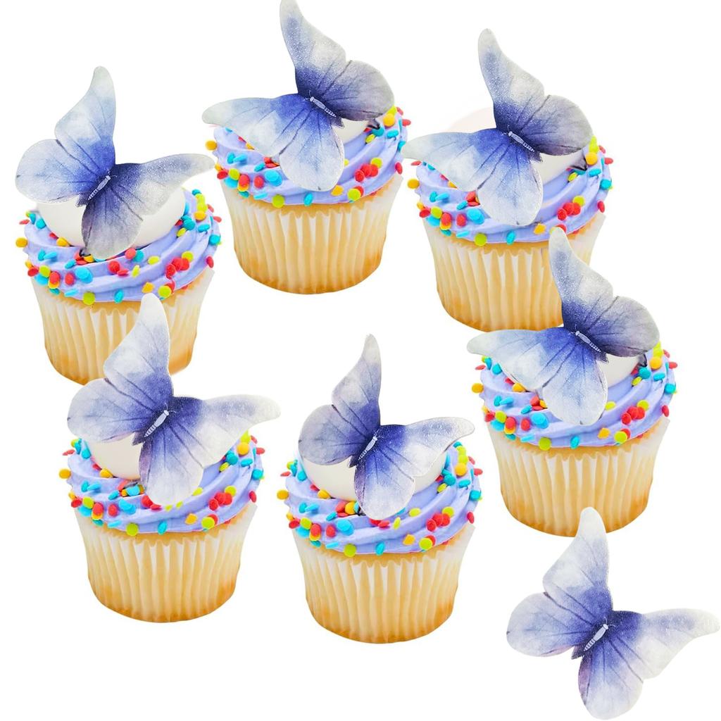 48pcs Paper Butterfly Birthday Decorations Multiple Colors Lightweight Butterfly Topper for Birthday Anniversary Wedding Party