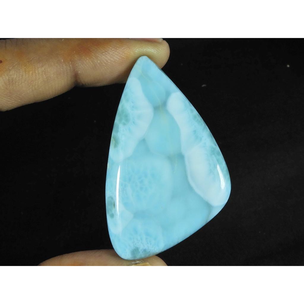 27X43MM Natural Blue Larimar Fancy Shape Cabochon Loose Gemstone 57Cts. LR-69