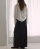 Sigreat Folding Waist Jersey Long Skirt_Navy