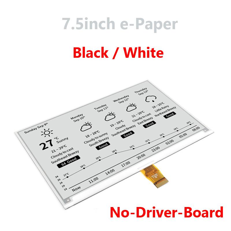 Raspberry Pi 7.5 inch e-Paper E-Ink Display HAT 7.5inch SPI Interface 800×480 Red / Black / White for Arduino STM32 Jetson Nano