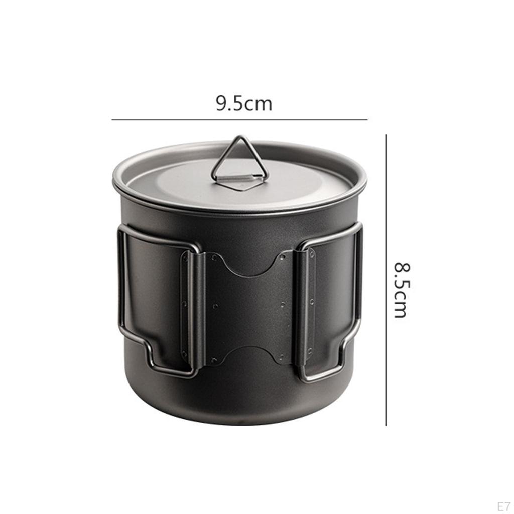 Titanium Camping Pot Set for Backpacking Excursions