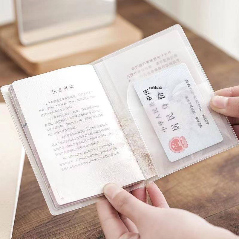 Thickened Transparent Waterproof Passport Holder and Document Bag
