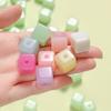 10pcs/lot Acrylic Jelly Colored Square Shape Beads Big Bracelet Loose Beads For DIY Jewelry Making Necklace Craft Accessories