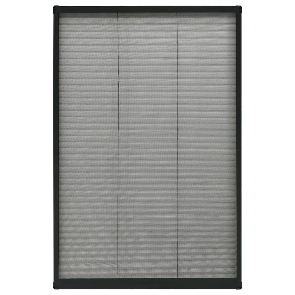 Insektenschutz Faltrollo für Fenster Aluminiumrahmen Anthrazitgrau 80 x 160 cm