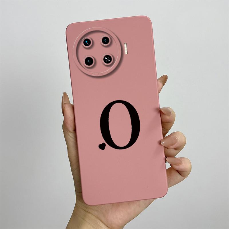 For Tecno Spark 20 Pro+ Case Tecno Spark 20 Pro Plus Phone Case KJ7 Cute Letters Camera Protection Square Liquid Silicone Cover