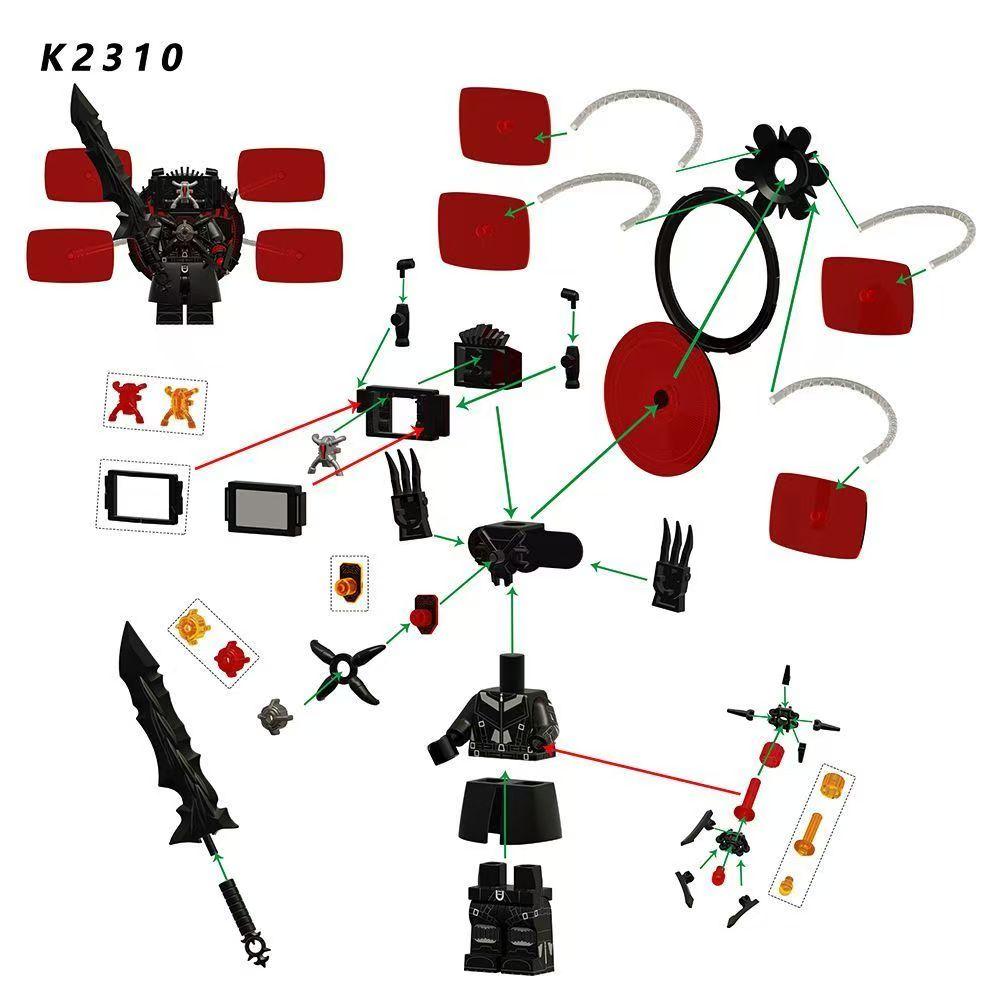 2026 New Skibidi Toilet Man Figures Blocks TvMan Titan Cameraman Speakerman Puzzle Bricks Action Figures Model Toy Birthday Gift