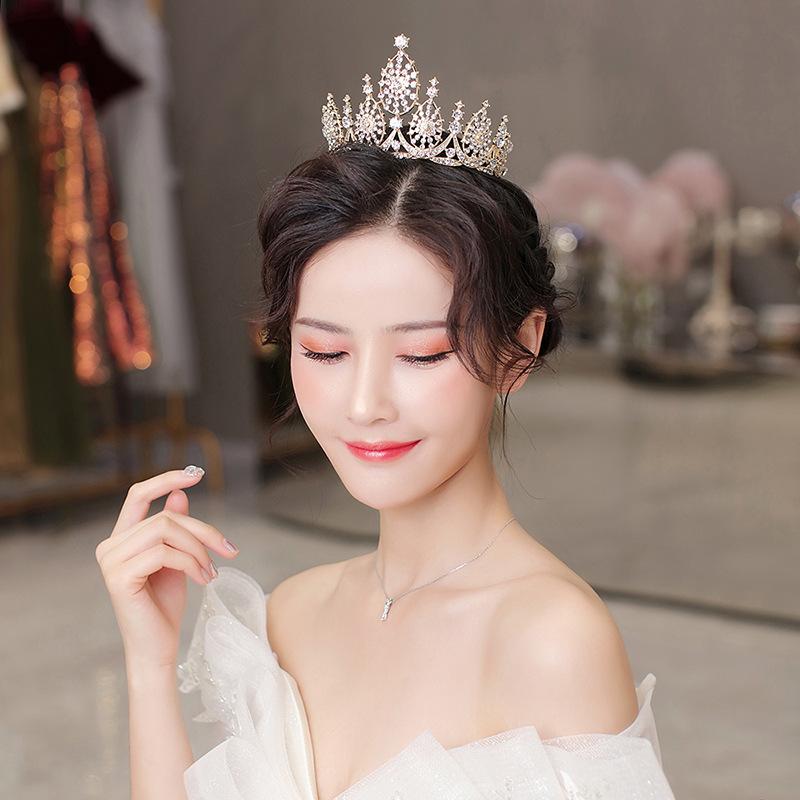 New style elegant palace retro crown bride wedding wedding dress dinner party exquisite style crown girl