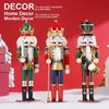 11CM Nutcracker Soldier Figurines Set 1116 Christmas Decoration Wood Nutcracker Puppet Statue Ornaments Vintage Craft Xmas Decor