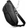 Body bag men shoulder large capacity water-repellent anti-theft iPad mini storage STREAM (Black M) Water-resistant zipper diagonal carry approximately