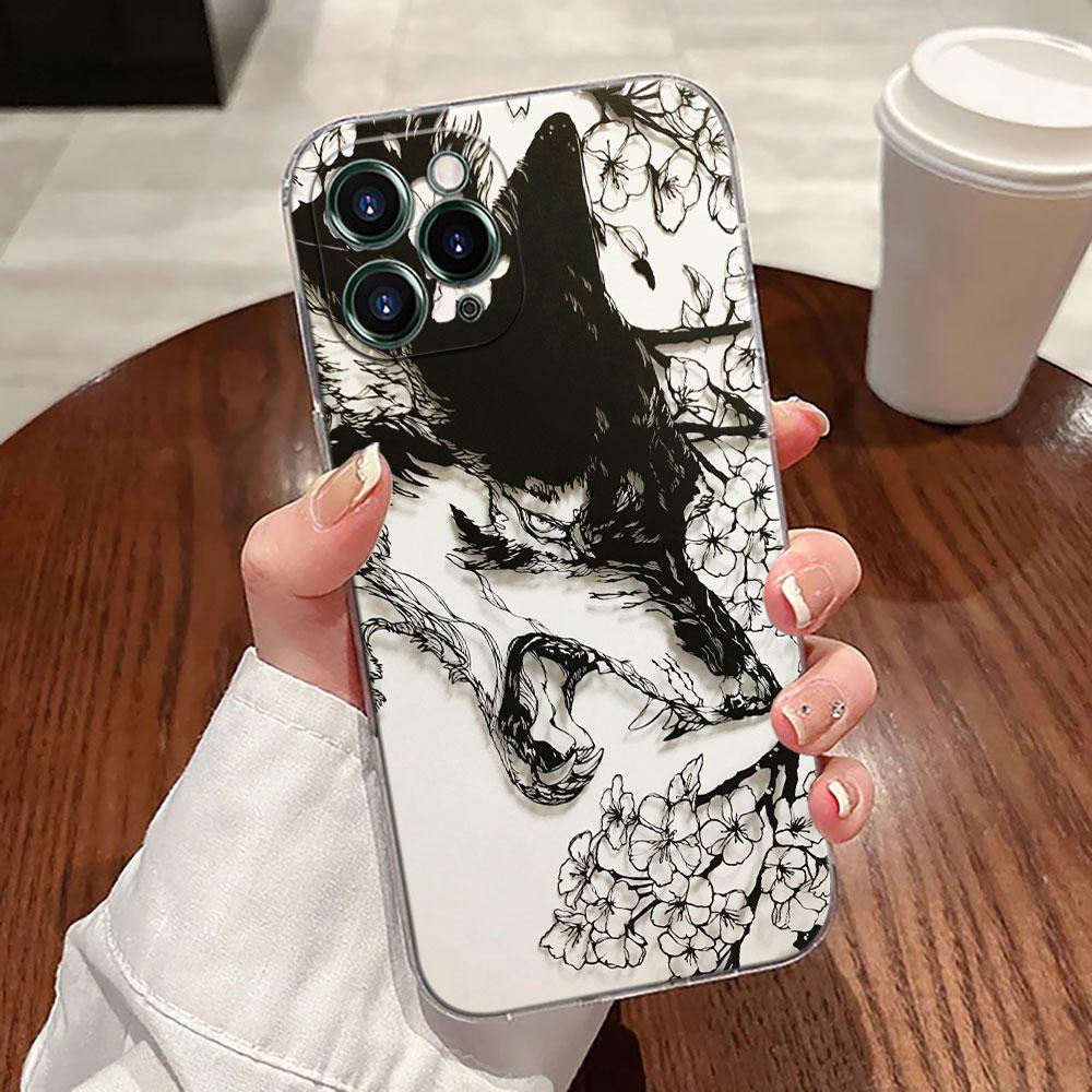 Wolf Löwe Tiger Tier Transparente Hülle Für Apple iPhone 17 16 15 14 13 12 11 Pro Max 16 Plus 16E 17Air 17Pro Handyhülle Funda