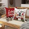 Christmas Decoration Pillowcase Merry Christmas Santa Claus Christmas Tree Pattern Suitable for Home Room Sofa Cushion Cover