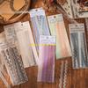 W89C 240Pcs Lace Decorative Sticker Aesthetic PET Sticker for Scrapbooking Journal