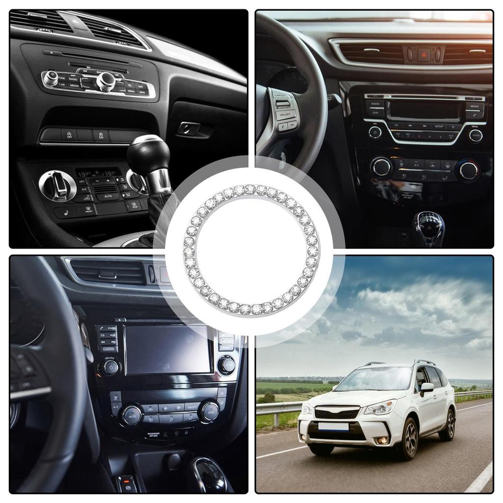 Push Start Button Bling Car Push Start Button Cover,Rhinestone Push Start Button Cover Decoration