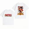 One Piece Monkey D. Luffy 100% Cotton T-Shirt, Summer New Clothing, Casual Short Sleeve Anime Print Tee Unisex