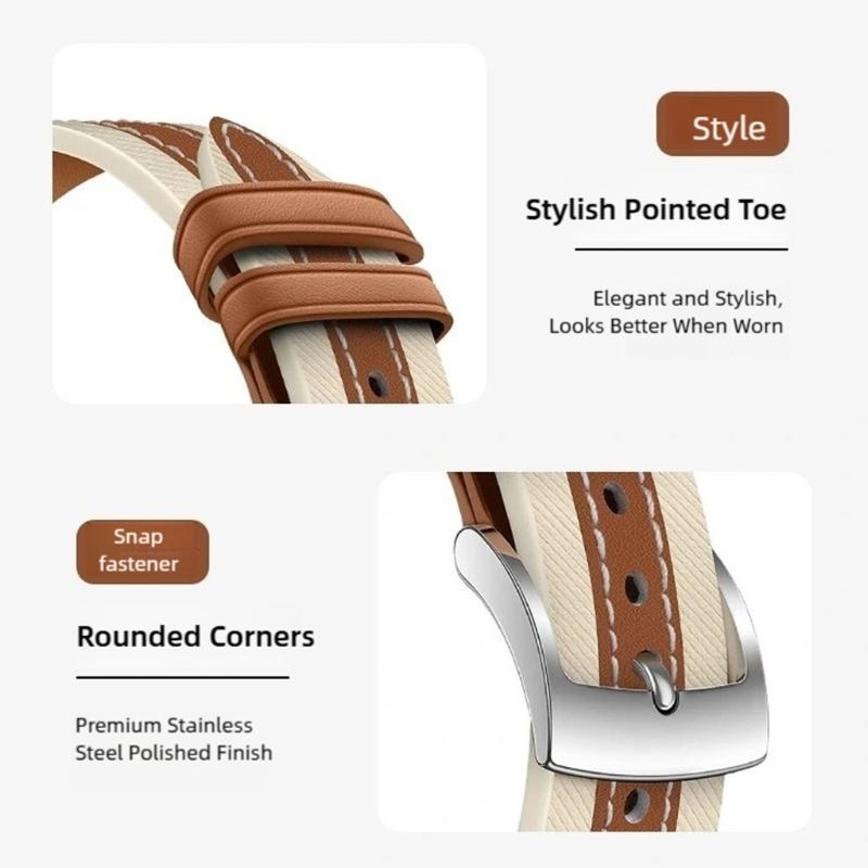 PU Leather Straps For Watch GT4/5/6 41mm Watch Bands 18mm Width Leather Bands Replacement Straps Belt