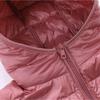 Women's autumn and winter lightweight down jacket with hood, thin and oversized coat