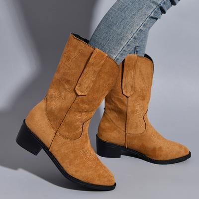 Women Boots Winter New Designer Luxury Casual Low Heel Women Shoes Zipper Elegant 40-43 Lady Knee High Boots