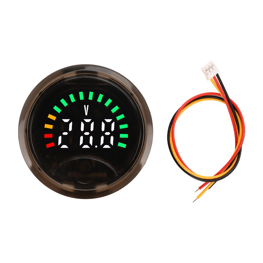 3318 Voltage Indicator High-Precision 3-wire Circular Digital Display Electricity Tester with Power-off Memory Function DC7-100V