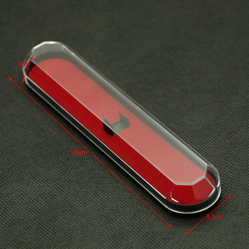 Rhombic Case Pen Storage Box Stationery Organizer School Office Use Transparent