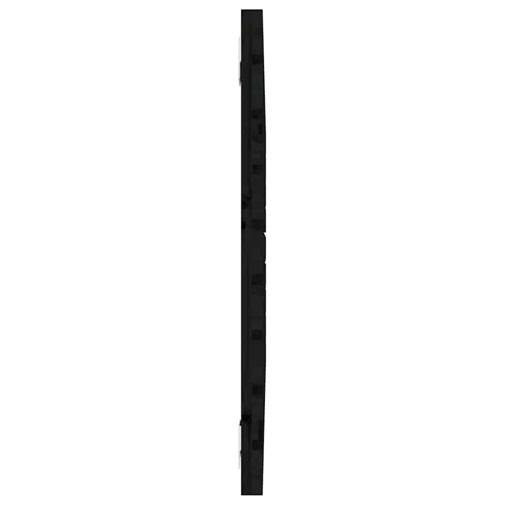 Vidaxl Wezgłowie Łóżka, Czarne, 106X3X63 Cm, Lite Drewno Sosnowe
