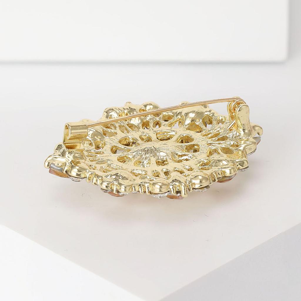 Strass-Blumenbroschen für Damen Unisex Trendig Mehrfarbige Kristall-Brillen-Anstecker Büro Party Freund Geschenke Accessoires